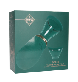 Pumped by Shots Boost - Oplaadbare Vulva- en Borstpomp - Bosgroen