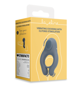 Loveline by Shots Vibrerende Cockring met Clitoris Stimulatie - Indigo Blauw