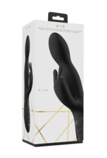 VIVE by Shots Niva - Draaibare Konijnen Vibrator - Zwart