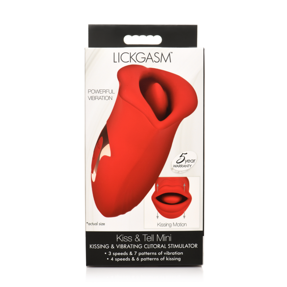 XR Brands Kiss and Tell - Silicone Kissing en Vibrerende Clitorisstimulator - Rood