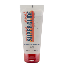 HOT Anal Superglide Warming Liquid Pleasure - Waterbased Lubricant - 100 ml