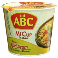 ABC Instant cup noedel kip/curry smaak 60g