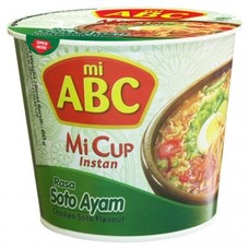 ABC Instant cup noedel kip/soto smaak 60g