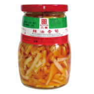 Six Fortune Gezouten bamboe in chilli olie 375g