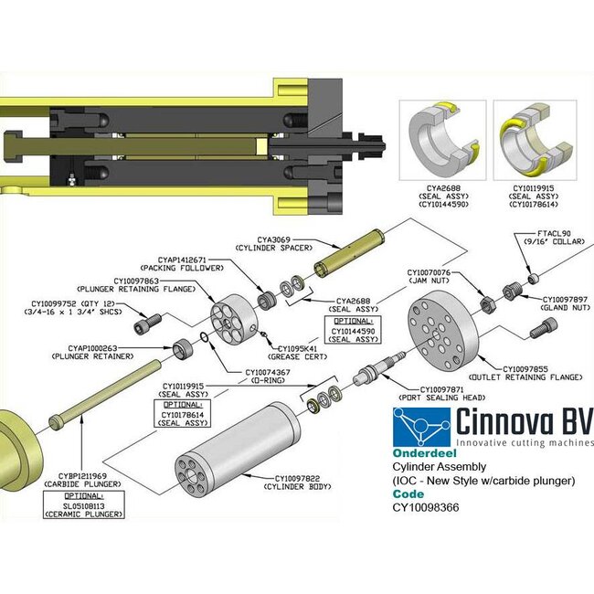 Port Sealing Head, Cylinder, IOC