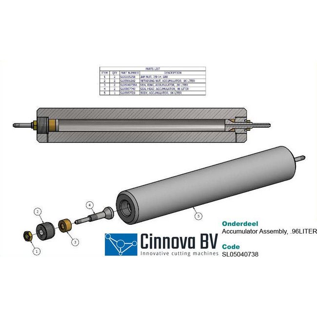 Seal Ring, Accumulator, .96 Liters