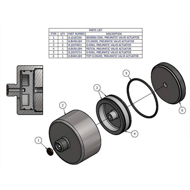 Actuator Assembly, Normally Open Valve