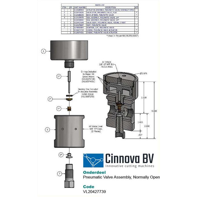 Pneumatic Valve Assembly, NO, Dump Valve, 3 Port Round Body