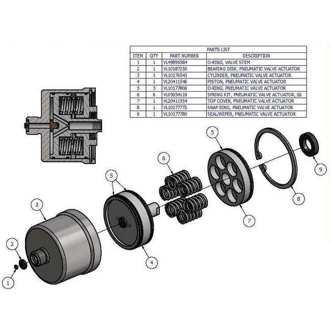 Actuator Assembly, IR/KMT Normally Closed Valve