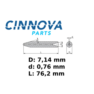 Boquilla AWJ Ø7,14 x Ø0,76 x 76,2 mm
