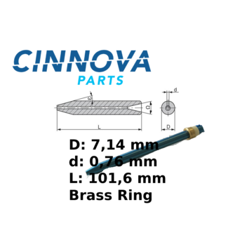 AWJ Nozzle Ø 7,14OD - D : Ø 7,14 ID - d : Ø 0,76Length - L : 101,6 mm, Kwaliteit: StandaardVoor 2D SnijkopOptioneel: bronzen ring014194-30-40