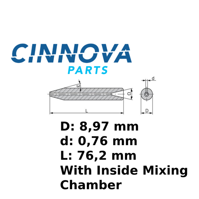 AWJ Nozzle Buitendiameter - D : Ø 8,97, Binnendiamater - d : Ø 0,76, Lengte - L : 76,2 mm, Kwaliteit: Standaard7800057