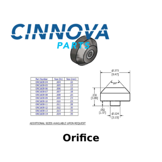 Orifice TYPE STD .014" Tecnocut, Alfi, FlowØ 0.35 mm