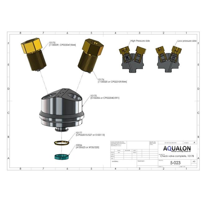 Rod wear ring BFT StyleCheck valve Seal