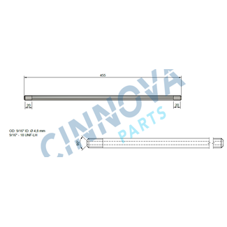 Avure HPP Style Leidingwerk 9/16", 455 mm – 6200 bar