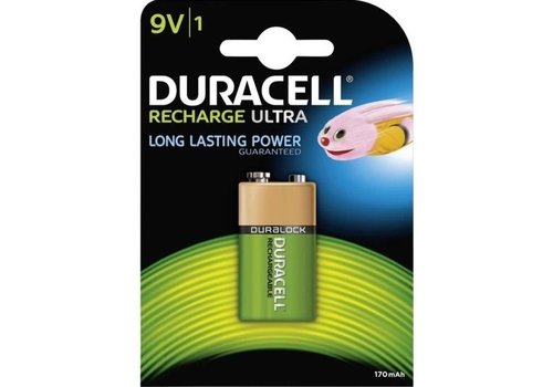  Duracell 9V 170mAh NimH Rechargeable blister 1 