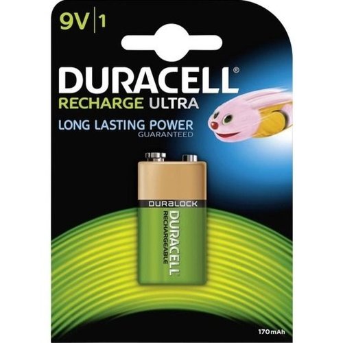  Duracell 9V 170mAh NimH Rechargeable blister 1 