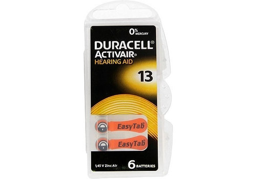  Duracell Hearing Aid Zinc-Air DA13 blister 6 (incl. vwb) 