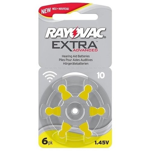  Rayovac 10 Extra Advanced Hearing Aid Zinc-Air blister 6 