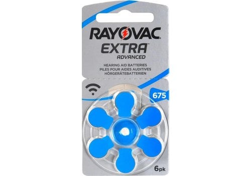  Rayovac Extra Advanced Hearing Aid Zinc-Air P675 blister 6 