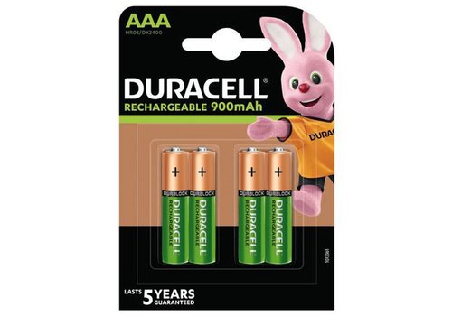  Duracell AAA 900mAh NimH Rechargeable blister 4 