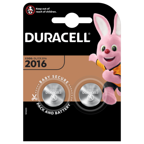  Duracell Lithium CR2016 3V blister 2 (incl. vwb) 