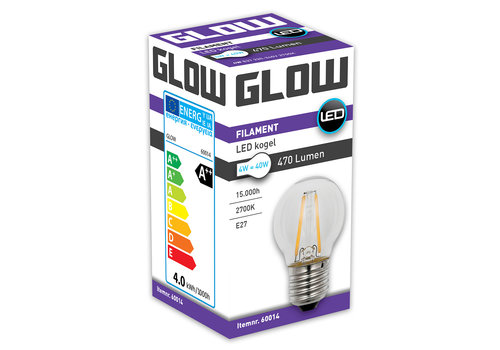  Glow Kogel E27 4W(=40W) 2700K 470LM 