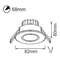 thumb-LED Inbouwspot Kantelbaar Zwart (incl.  vwb)-2