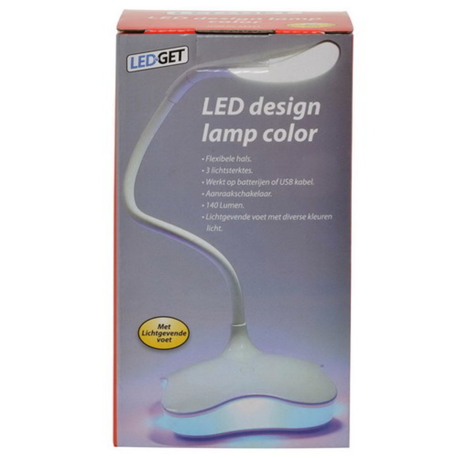 LED Design tafellamp + voet verlichting-3