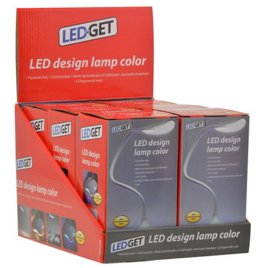 LED Design tafellamp + voet verlichting-2