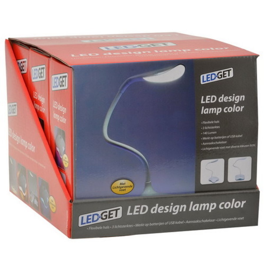 LED Design tafellamp + voet verlichting-5