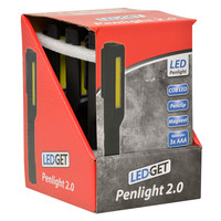 thumb-LED PEN COB power zaklamp (incl. batterijen)-3