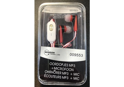  Benson Oordoppen in-ear+ microfoon- mix kleur 