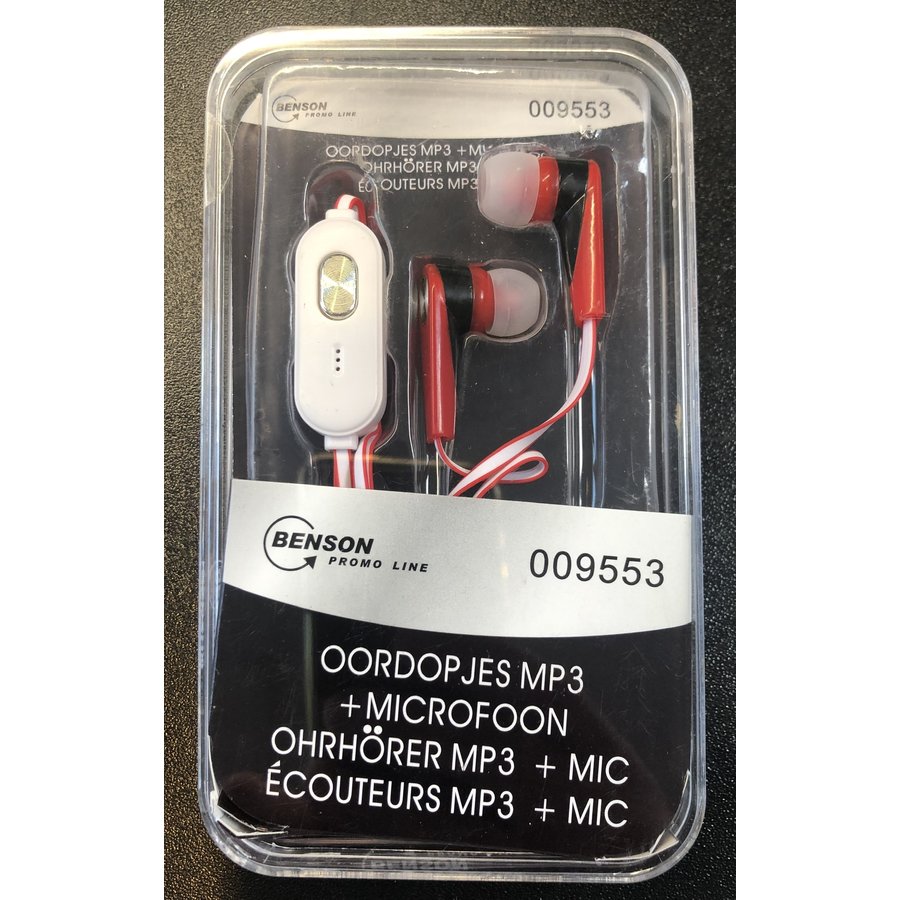 Oordoppen in-ear+ microfoon- mix kleur-1