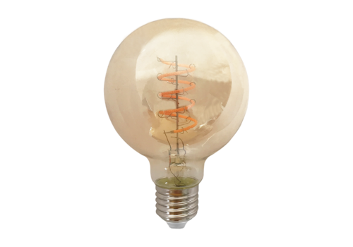  Vintage LED Globe Ø 95mm 4W Filament lamp Dimbaar Amber 