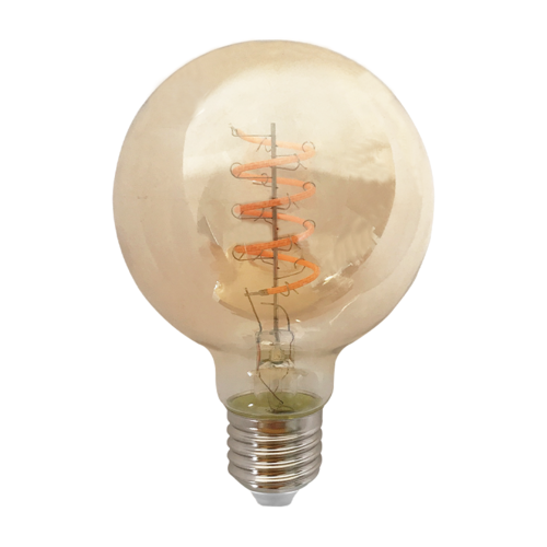  Vintage LED Globe Ø 95mm 4W Filament lamp Dimbaar Amber 