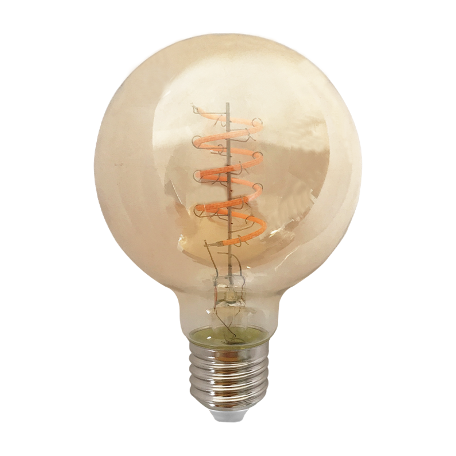 Vintage LED Globe 80 4W Filament lamp Dimbaar Amber-2