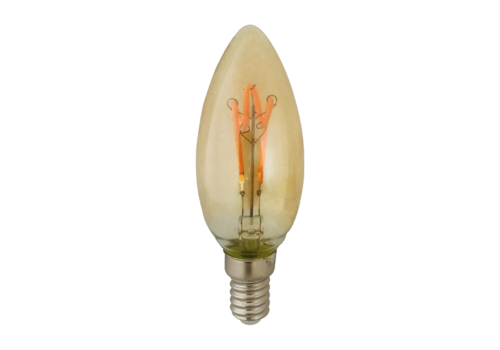  Vintage LED Kaars Ø 3,5 cm 4W Filament Lamp Amber 