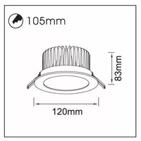 thumb-LED Downlight reflector 20W 48GR 830 1700LM Dimbaar (incl.  vwb)-2