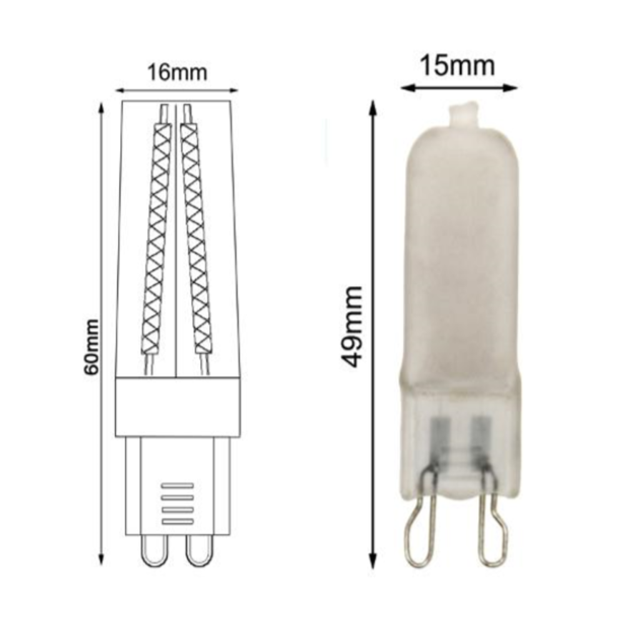 LED Capsule G9 3W 2700K warm white Dimbaar-2