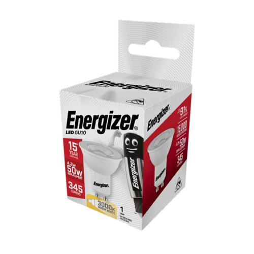  Energizer Spot GU10 4,2W(=50W) 3000K 345LM 