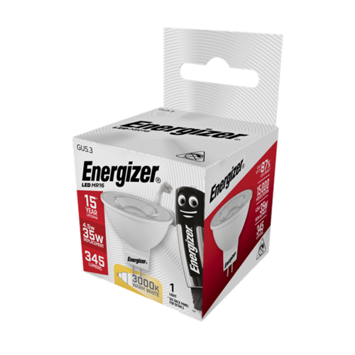  Energizer Spot GU5.3 MR16 4,9W(=50W) 3000K 345LM 