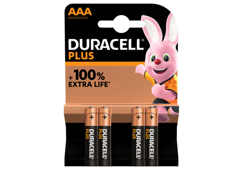  Duracell MN2400 AAA Plus 100% Alkaline blister 4 