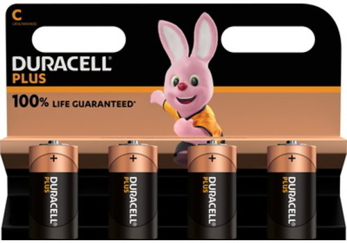  Duracell MN1400 C Plus 100% Alkaline blister 4 