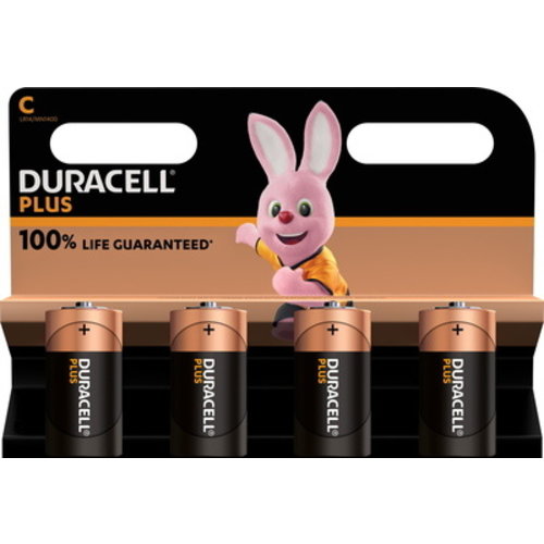  Duracell MN1400 C Plus 100% Alkaline blister 4 