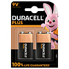 Duracell MN1604 9V Plus 100% Alkaline blister 2