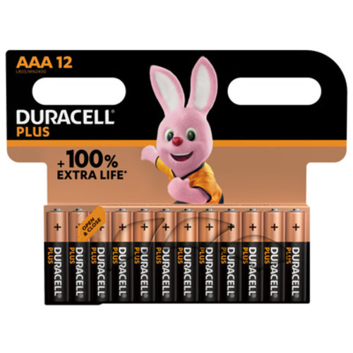  Duracell MN2400 AAA Plus 100% Alkaline 12-pack 