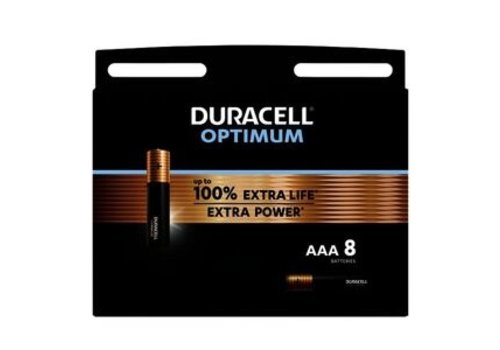  Duracell Optimum Alkaline AAA 8 pack (LR03) 