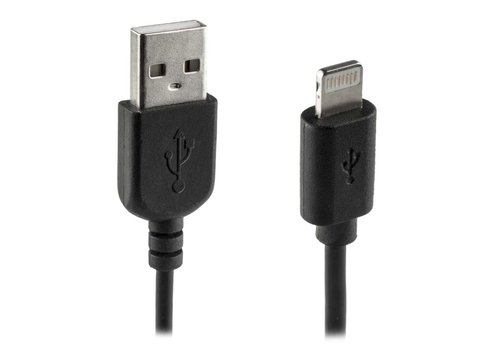  A-DAPT Laadkabel USB-A > Apple 8-pins 2m zwart 