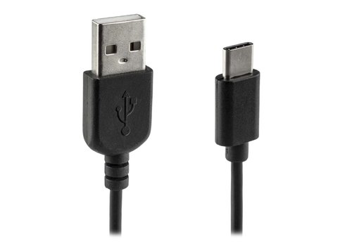  A-DAPT Data en laadkabel USB-A > USB-C 2m zwart 